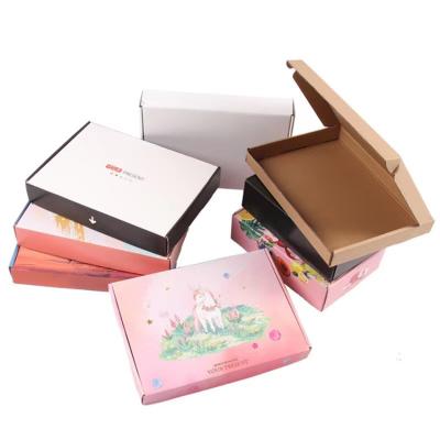 China Materials Custom Recycled Corrugated Paper Box Printed Logo Mailer Shipping Boxes Packaging T-shirt Underwear Clothing for sale