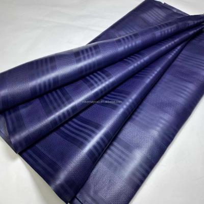 China Royal Blue Swiss 100% Anti-Static Cotton Atiku Fabric 5 Yards For Men for sale