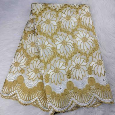 China New style anti-static embroidery mikemaycall cotton voile fabric swiss 100% cotton with scarf blouse lace for sale