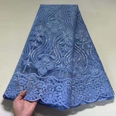 China New Arrival Shrink-Resistant Lace With Beads Sequins Embroidered Lace French Tulle African Lace for sale