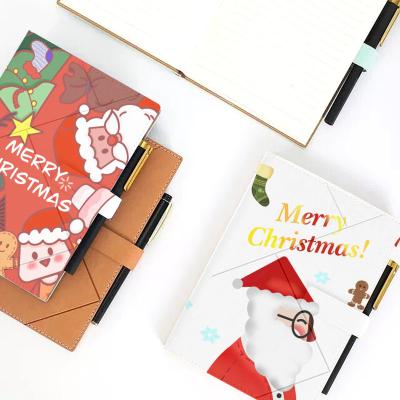 China Custom Real White Eco-Friend Mini Refill Travel Notebook A5 Customized Real Soft Christmas Pu Leather A6 Bulk Notebooks for sale