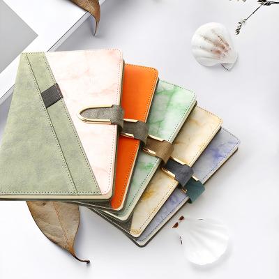 China High Quality A5 Leather PU Notebook With Splice Marble Cover Softcover Journal Hardcover Book Office Supplies Custom Logo Campus Notebooks for sale