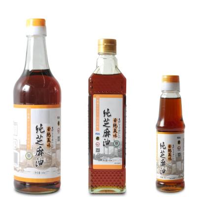 China Cooking hot sales 100% pure sesame oil for cooking salad or pure sesame oil OEM with factory price for sale