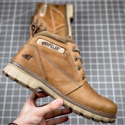 China Fashion Trend Safety Sneakers Men's Outdoor Sport Work Shoe Boots Outdoor Rise Leather Shoes For Men for sale