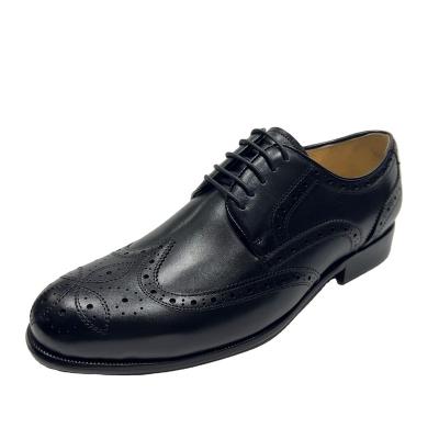 China Black Waterproof Leather Men's Oxford Fashion Dress Shoes Men's Leather Formal Dress Wedding Shoes for sale