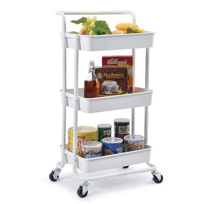 China Strong Multi Purpose Storage Unit Cart Light Weight With 4 Swivel Wheels Garden Storage Utility Cart For Groceries for sale