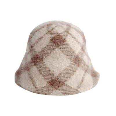 China Shading 2022 rabbit woolen woolen blend fisherman Hat Girl Autumn and winter and winter fall literary hat new for sale