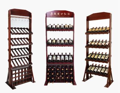 China Other Good Quality China Insurance Wine Rack Display Wooden Wine Rack Showcase for sale