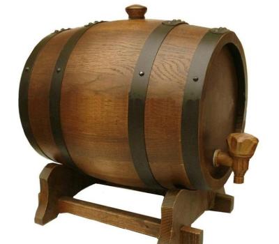 China Modern Stain Vintage Color Wine Barrel Dark Wood Rack Furniture Wooden Wine Barrel for sale