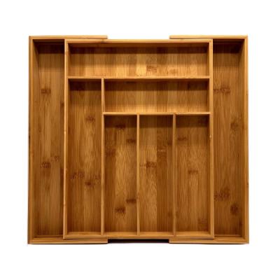 China Design Minimalist Hot Selling Drawer Kitchen Storage Boxes Bamboo Drawer Organizer Office Desk Divider for sale