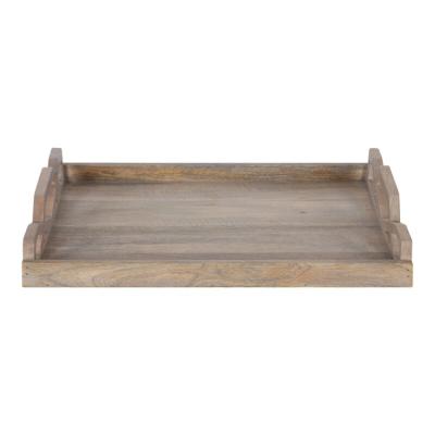 China Wholesale Decoration Wooden Walnut Tray Hotel Restaurant Tableware Serving Stocked Tray With Handles for sale