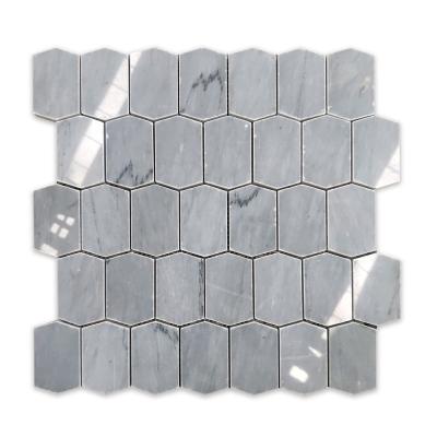 China Parquet polished Gray Long Hexagon Marble Mosaics royal for sale for sale