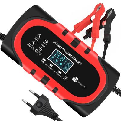 China 12V/1.25A Output Digital Display Fast Charging 10A 20A 30A 50A Pulse Repair Car Battery Charger for AGM Gel Efb Battery for sale