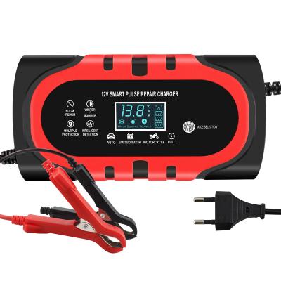 China Electric Tool Smart Pulse Repair Battery Chargers for 12v 10A Lead Acid Car Battery Pack Connector Current Protection for sale