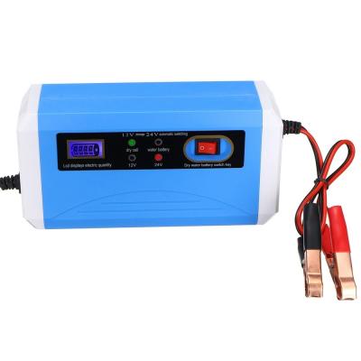 China Electric Tool Hot Full Automatic 12V 12A 24V 6A Car Battery Charger 220V Smart Charging for Lead-Acid Battery for sale