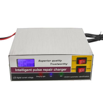 China Motorcycle / Scooter Battery Charger 12V 10A 24V 5A Pulse Repair Charger PC Fireproof Material for sale