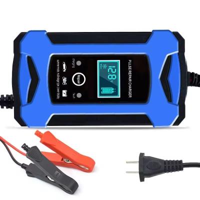 China 12V 6A Automatic Smart Dropshipping Motorcycle Car Battery Charger with 15W/10W/7.5W/5W Automatic Identification Function for sale