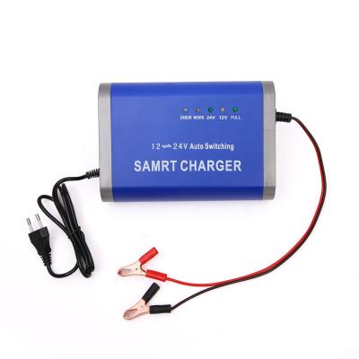 China Electric Vehicle Battery Charger Motorcycle Battery Charger 12V 12A 24V 6A Fast Battery Charger For Car for sale