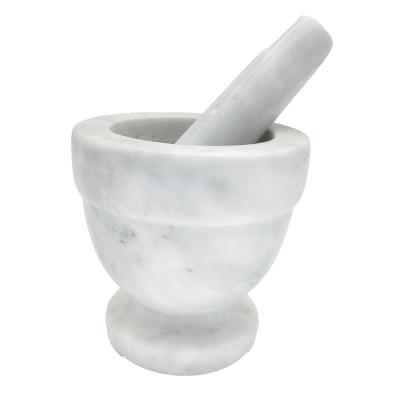 China Viable Japanese Garlic And Granite 12 Kitchen White Marble Medicine Stone Mortar With Pestle for sale