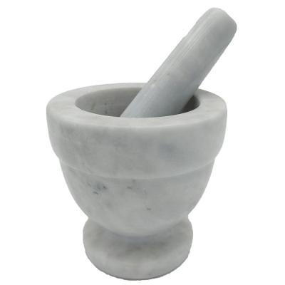 China Viable Japanese Garlic And Granite 12 Kitchen White Marble Medicine Stone Mortar With Pestle for sale