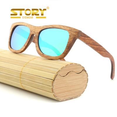 China HISTORY YA03 Walnut Wooden Frame Natural Solid Handmade Custom Wooden Sunglasses Real Polarized Sunglasses for Women and Men for sale