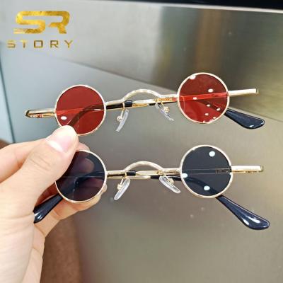 China Wholesale Vintage HISTORY KDD210903 Children's Punk Shades Personalized Small Retro Fashionable Round Frame Steampunk Kid's Sunglasses for sale