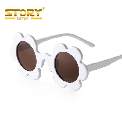 China 2021 New Fashion STORY Children's Cartoon Sun Flower Cute Flower Parasol Polarized Travel Street Photography Sunglasses STYZ1319 for sale