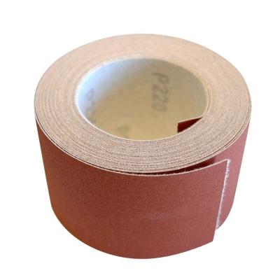 China abrasive cloth rolls 115mm*50m red aluminum oxide sandpaper roll for grinding metal for sale