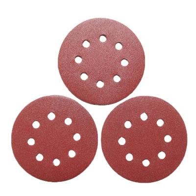 China Wood and Metal Grinding 5 Inch 125 Mm 8 Holes Sanding Disc Grinder Sand Disc Paper for Polishing for sale