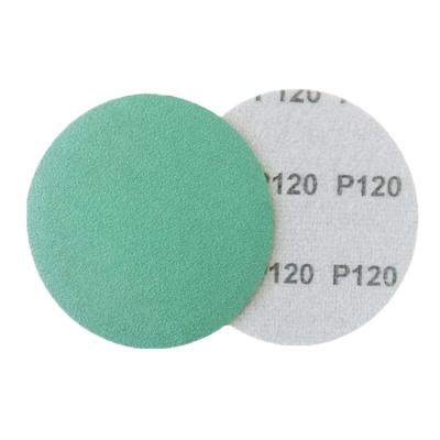 China Green Sand P40~P2000 Grit Abrasive Film High Efficiency Pet Disc Grinding Paper Sandpaper for Orbital Sander for sale