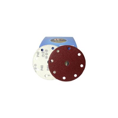 China Factory Polishing and Grinding Round Shape Aluminum Oxide 6inch Garnet 9holes 225mm Drywall Sanding Disc for Grinding for sale