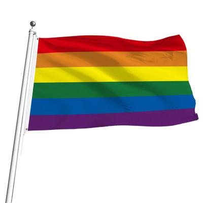 China Custom Health Care Institutes Lesbian Progress Pride Rainbow Flag Flying 3x5ft LGBT Gay Pride Flag 90 x 150 cm for sale