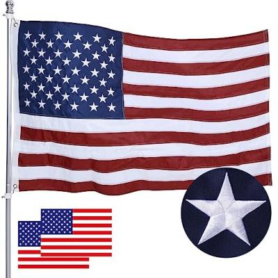 China Custom Health Care Institutes Sunshine Country Embroidered 3x5ft Printing American National Flag for sale