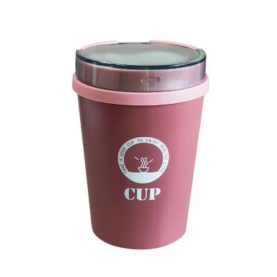 China Heatable Bottle Wholesale Gifts High Quality Plastic Water Cup Coffee Mug With Spoon And Lid for sale