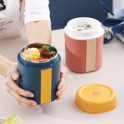 China 304 Stainless Steel Office Soup Cup Student Refine Soup Porridge Heatable Multicolor Insulated Milk Breakfast Cups for sale