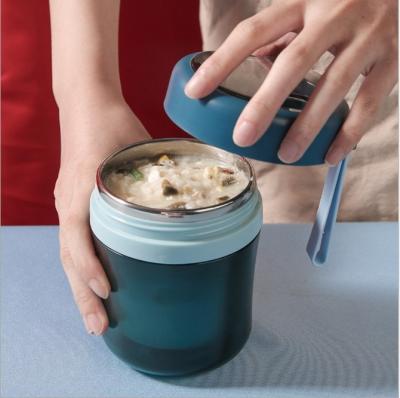 China Amazon Best Viable Selling Plastic Lunch Box Food Storage Container Breakfast Soup Oatmeal Pot Sealed Cup for sale