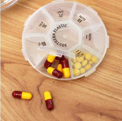 China Weekly Pill Box Storage Holders Viable Plastic Pill Organizer Health Care Medicine 7 Day Container Case Medicine Pill Box Day for sale