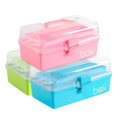 China Wholesale Viable Medicine Multi-layer Box Household Large Capacity Portable Plastic Medicine Box Small Storage Box for sale