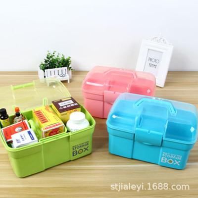 China Viable Universal Plastic Medicine Chest Organizer Storage Box With Lid And Handle Plastic Box For Medicine Pill Box for sale