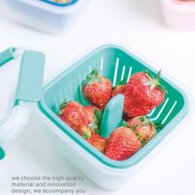 China Microwavable Thicken Plastic Fruit Dish Home Kitchen Basket Container Food Drain Fruit Wash Strainer Sink Vegetable Wash Basket for sale