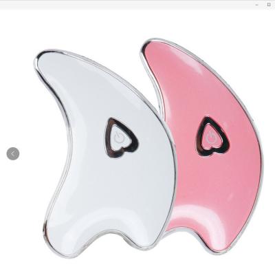 China Mini Shape New Electric Heating Face Massager Tool Neck Guasha Board Micro Current Scraping Lifting Device for sale