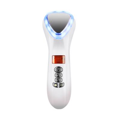 China Face Massaging Ultrasonic New Technology Portable Beauty Photon Therapy Led Light Facial Massager for sale