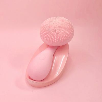 China Acne Treatment Design Professional Sonic Soft Silicone Waterproof Skin Care Massaging Facial Cleansing Brush for sale