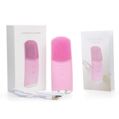 China Acne Treatment Waterproof Portable Electric Detergent Sonic Silicone Face Scrub Device Rechargeable Facial Cleansing Brush for sale