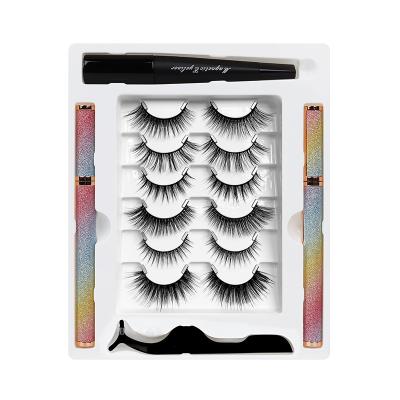 China 2021 Innovative Products High Quality Glueless Private Label Natural Individual Magnetic Mink Eyelashes for sale