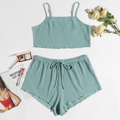 China 1X-4X Casual Home Wear QUICK DRY Two Piece Pajama Set Sleepwear Short Sets Sleepwear Pajamas Set For Woman for sale