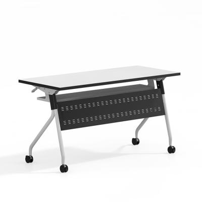 China Good Quality Foldable Modern Metal Iron Cheap Folding Mobile Training Table for sale