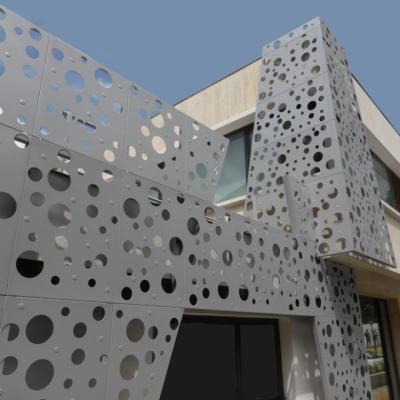 China Modern Aluminum Perforated Metal Mesh Nets For HIGH DENSITY HOUSING ARCHITECTURE for sale