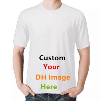 China Customized breathable TD plus size men's T-shirts shorts 2022 summer sleeve high quality printed t-shirts for men for sale