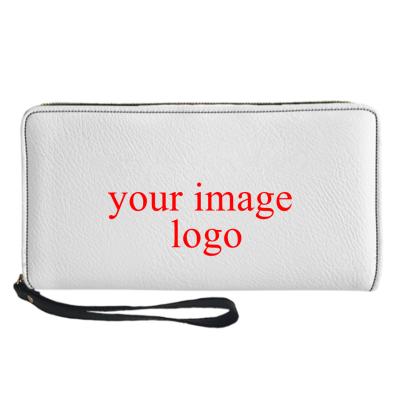 China Waterproof TD 1 Pcs Customized Your Logo Pu Wallet Designer Purses With Wrist Band Leather Wallet For Women Latest for sale